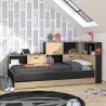 ERWAN│Lit enfant rangements│90x200 cm│Châtaignier naturel