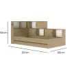 ERWAN│Lit enfant rangements│90x200 cm│Chêne artisan