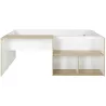 OSCAR│Lit enfant rangements et bureau│90x190 cm│Châtaignier naturel