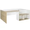OSCAR│Lit enfant rangements et bureau│90x190 cm│Châtaignier naturel