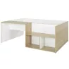 OSCAR│Lit enfant rangements et bureau│90x190 cm│Châtaignier naturel