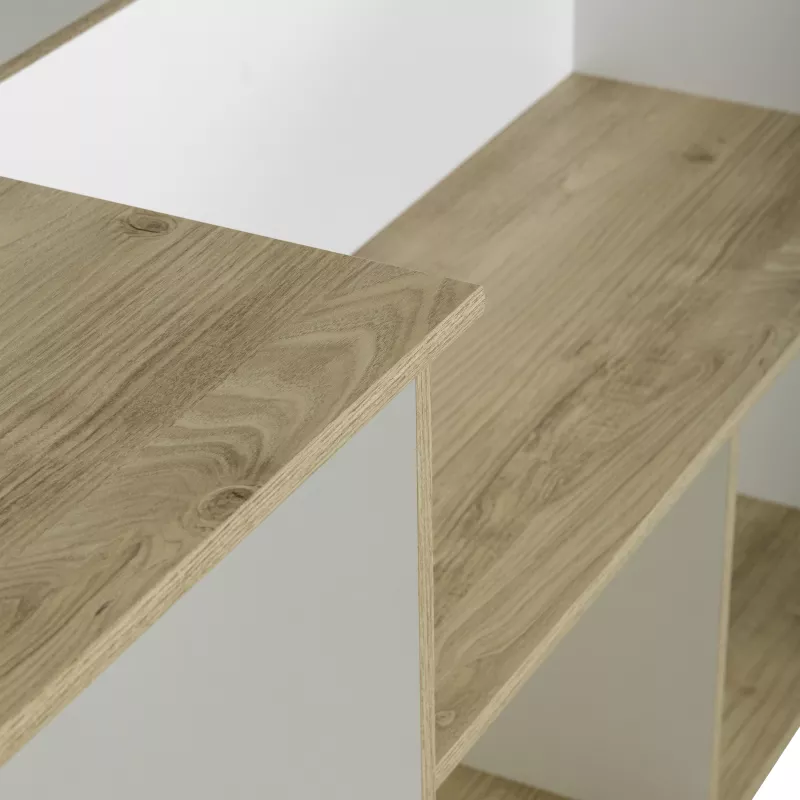 OSCAR│Lit enfant rangements et bureau│90x190 cm│Châtaignier naturel