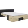 SWIVEL│Lit adultes rangements│140x190 cm│Châtaignier naturel-Noir