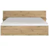 ANIS│Lit adultes rangements│160x200 cm│Chêne artisan-Blanc