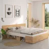ANIS│Lit adultes rangements│160x200 cm│Chêne artisan-Blanc