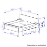 ANIS│Lit adultes rangements│160x200 cm│Chêne artisan-Blanc