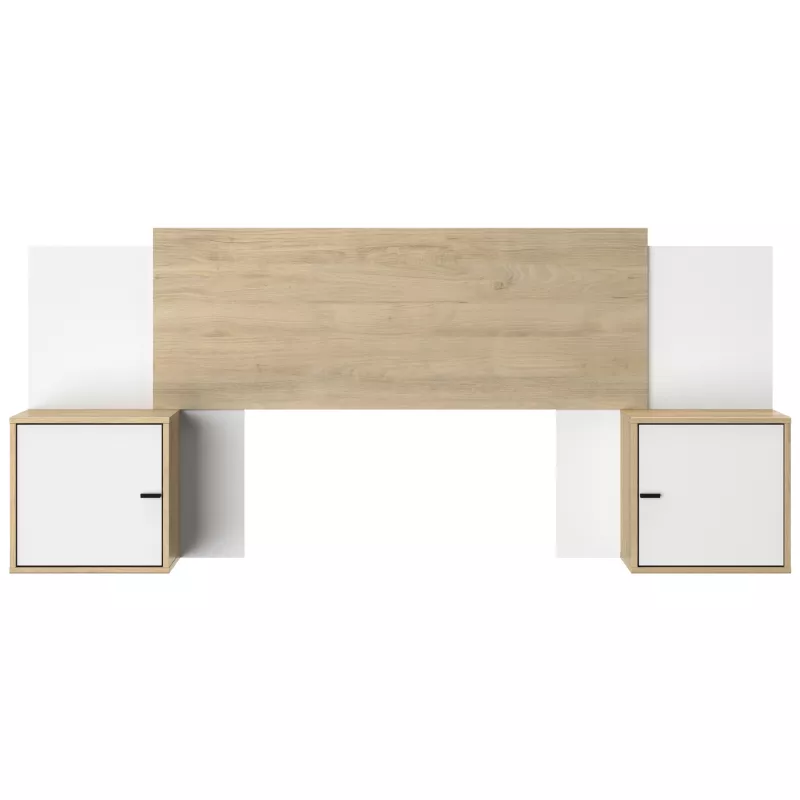 ALIX│Tête de lit│L246xh91 cm│Châtaignier naturel-Blanc