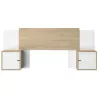 ALIX│Tête de lit│L246xh91 cm│Châtaignier naturel-Blanc
