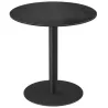 ORLANDO LIFT EXPO│Table hauteur 76-110 cm ronde Ø 75 │Piètement acier laqué noir mat│Titane