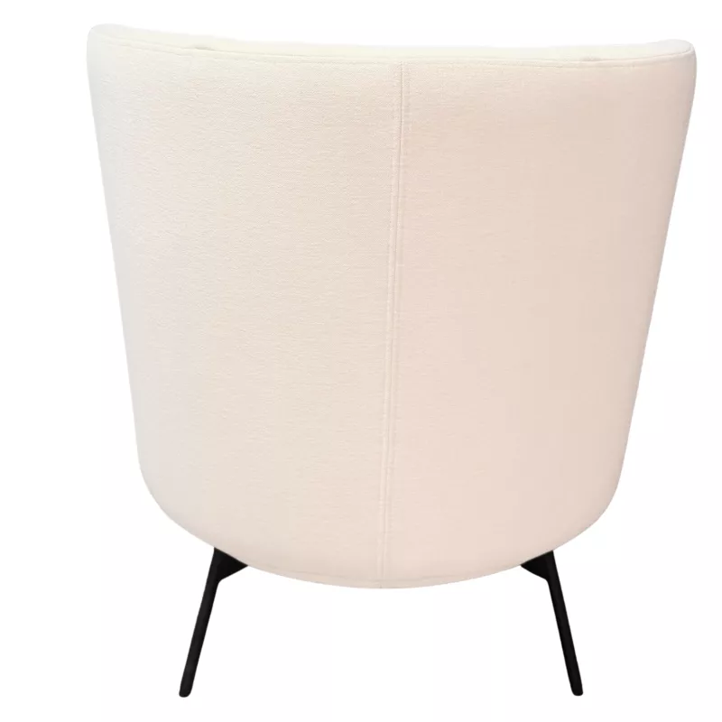 MOBITEC│Fauteuil tissu H76cm│Blanc cassé/Noir