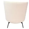 MOBITEC│Fauteuil tissu H76cm│Blanc cassé/Noir
