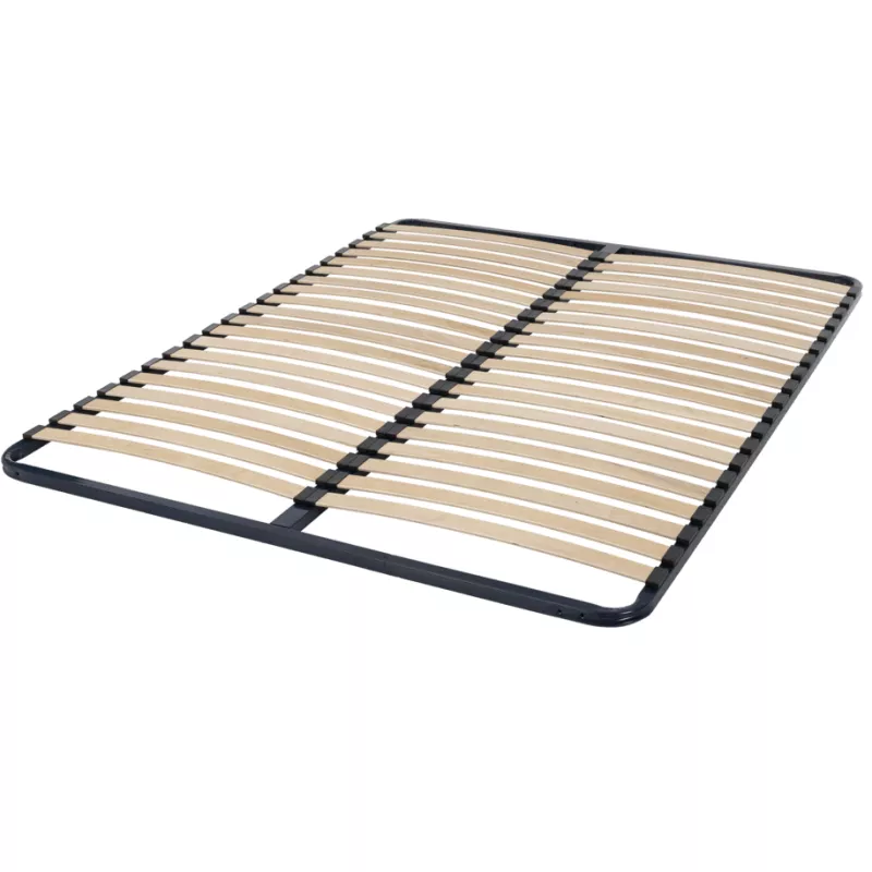 SOLEA│Lit adultes rangements│140x190 cm│Châtaignier naturel-Blanc