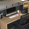 ZOOM│Banque Accueil droite L 80cm - LED│Chêne du bocage