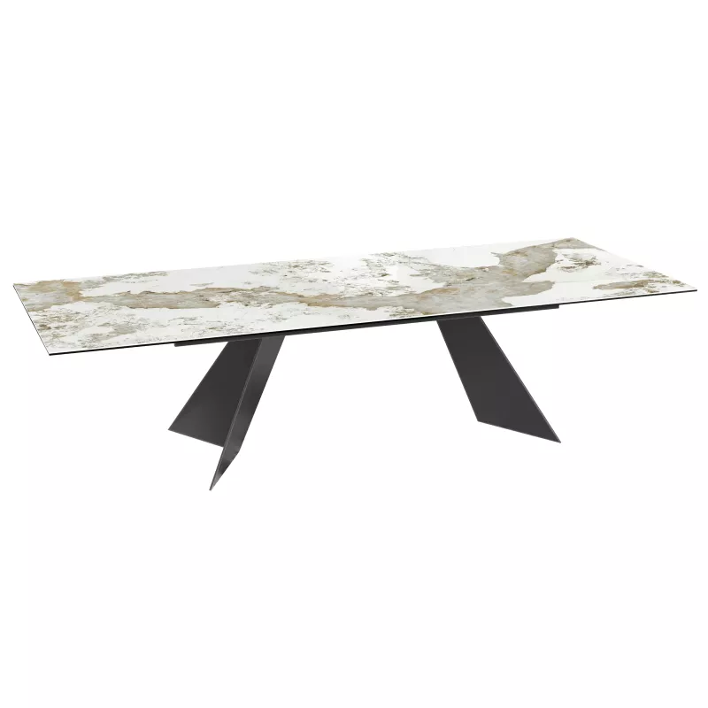 GOTHAM│Table extensible L 190-270 cm│Plateau céramique│Coloris à choix