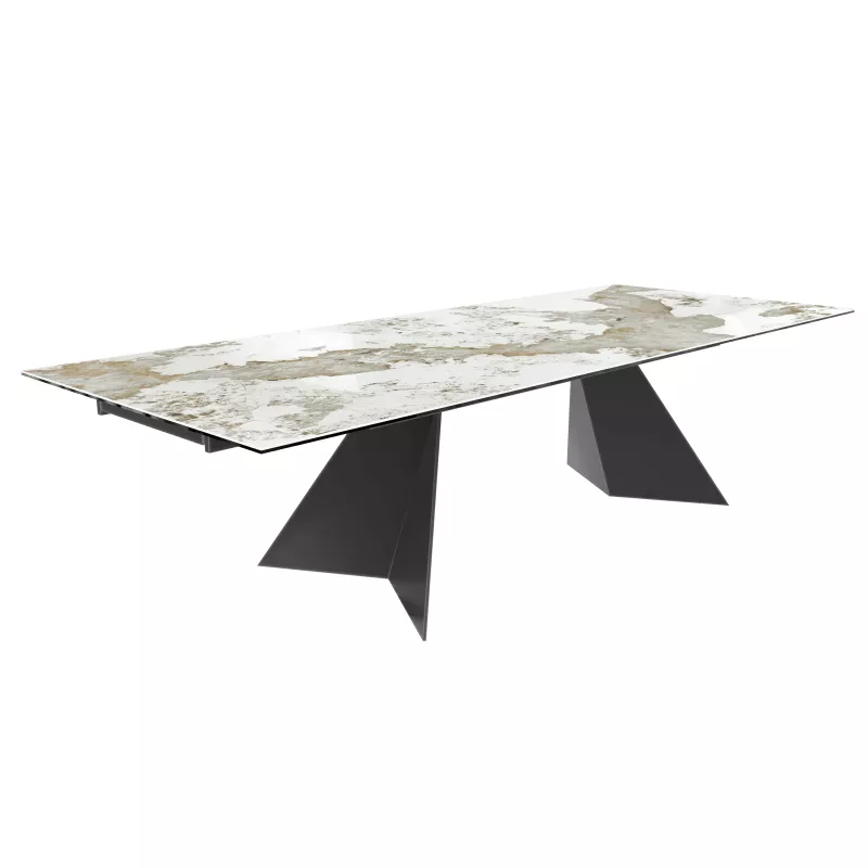 GOTHAM│Table extensible L 190-270 cm│Plateau céramique│Coloris à choix