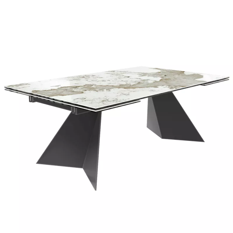 GOTHAM│Table extensible L 190-270 cm│Plateau céramique│Coloris à choix