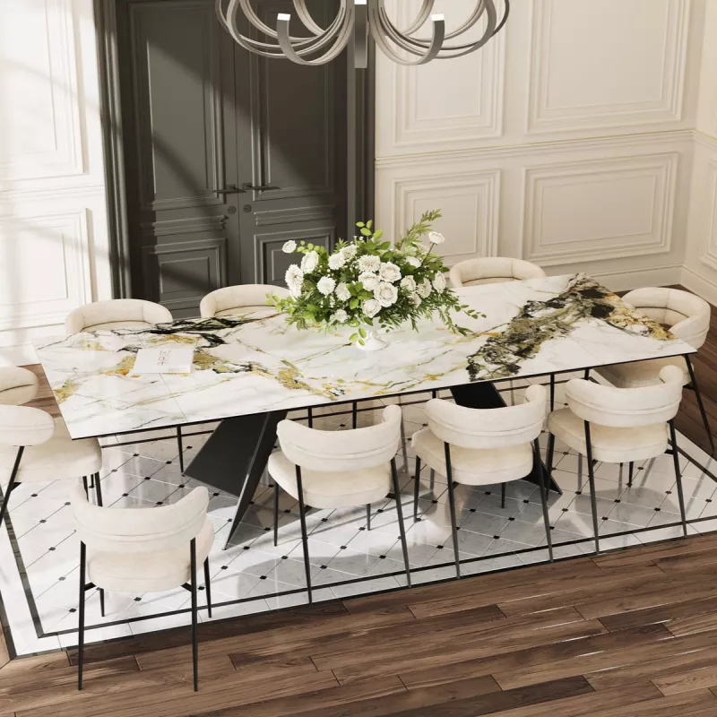 GOTHAM│Table extensible L 190-270 cm│Plateau céramique│Coloris à choix