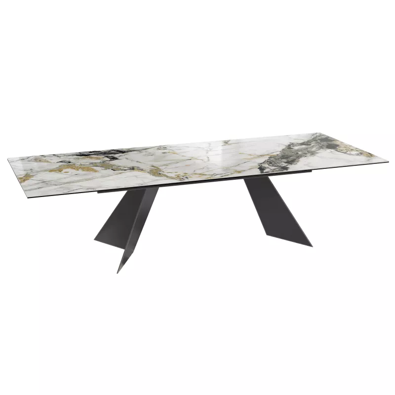 GOTHAM│Table extensible L 190-270 cm│Plateau céramique│Coloris à choix