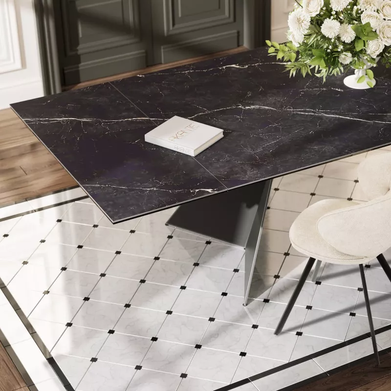 GOTHAM│Table extensible L 190-270 cm│Plateau céramique│Coloris à choix