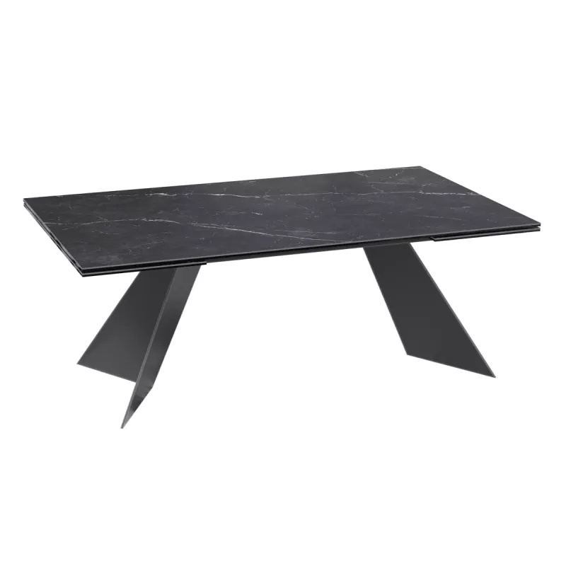 GOTHAM│Table extensible L 190-270 cm│Plateau céramique│Coloris à choix