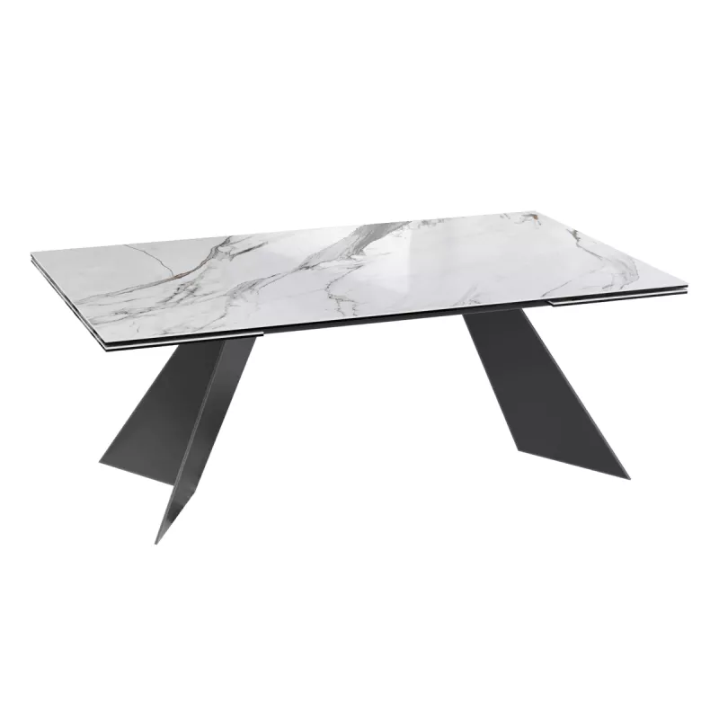 GOTHAM│Table extensible L 190-270 cm│Plateau céramique│Coloris à choix