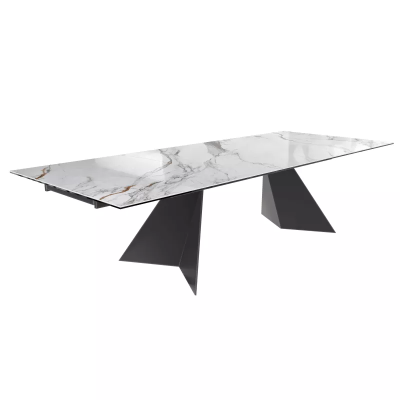 GOTHAM│Table extensible L 190-270 cm│Plateau céramique│Coloris à choix