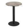 ORLANDO │Table ronde ø55 cm │Piètement acier laqué noir mat│Coloris à choix