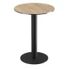 ORLANDO │Table ronde ø55 cm │Piètement acier laqué noir mat│Coloris à choix