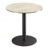 ORLANDO │Table ronde ø75 cm │Piètement acier laqué noir mat│Coloris à choix