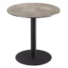 ORLANDO │Table ronde ø75 cm │Piètement acier laqué noir mat│Coloris à choix
