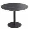 ORLANDO │Table ronde ø100 cm │Piètement acier laqué noir mat│Coloris à choix