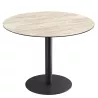 ORLANDO │Table ronde ø100 cm │Piètement acier laqué noir mat│Coloris à choix