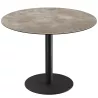 ORLANDO │Table ronde ø100 cm │Piètement acier laqué noir mat│Coloris à choix