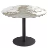 ORLANDO │Table ronde ø100 cm │Piètement acier laqué noir mat│Coloris à choix