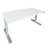 ENVEOL│Bureau électrique L 160xp 80 - 4 mémoires de position│Blanc/Gris aluminium