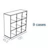 CAMILLE│Rangement 9 cases ouvert│coloris à choix