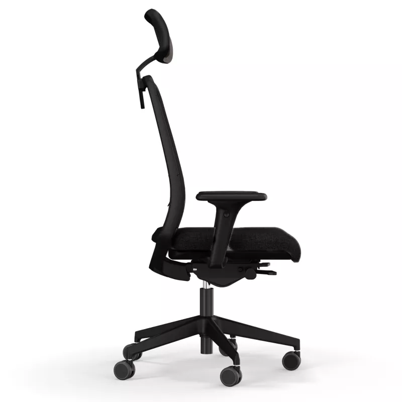 GABIN | Fauteuil de travail avec têtière | Synchrone ergonomique-accoudoirs 4D