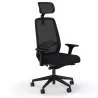 GABIN | Fauteuil de travail avec têtière | Synchrone ergonomique-accoudoirs 4D