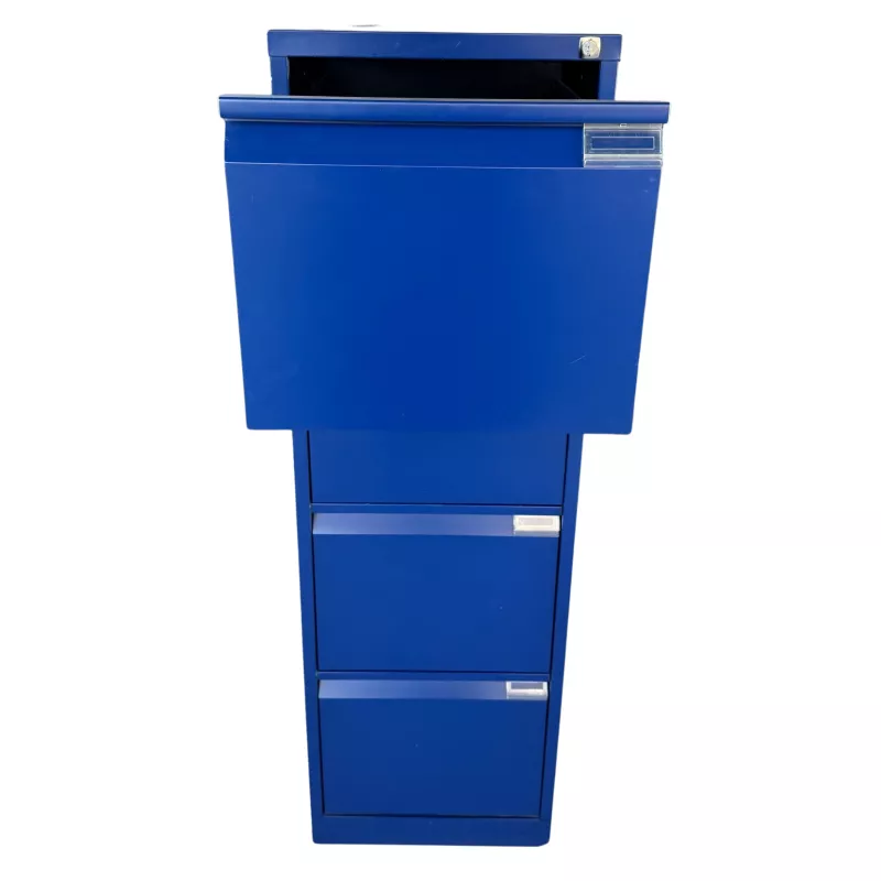 BISLEY│Classeur à dossiers suspendus H132cm - 4 tiroirs│Bleu Oxford
