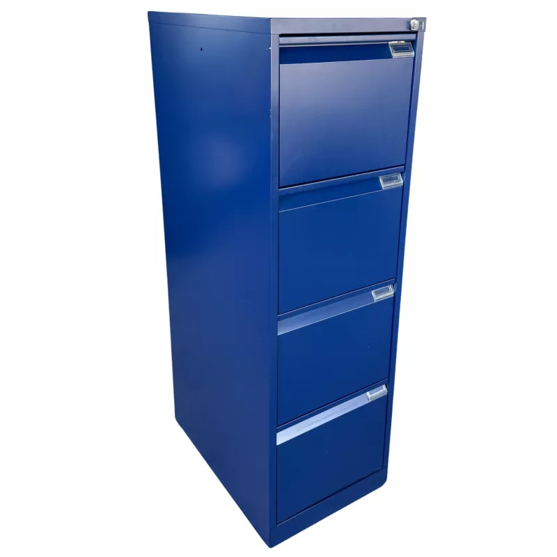 BISLEY│Classeur à dossiers suspendus H132cm - 4 tiroirs│Bleu Oxford