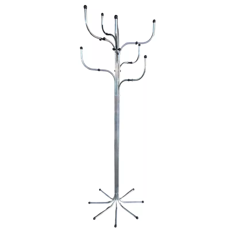SIDSE WERNER│COAT TREE Porte-manteau H 193 cm - ø 64 cm│8 Patères│Acier chromé
