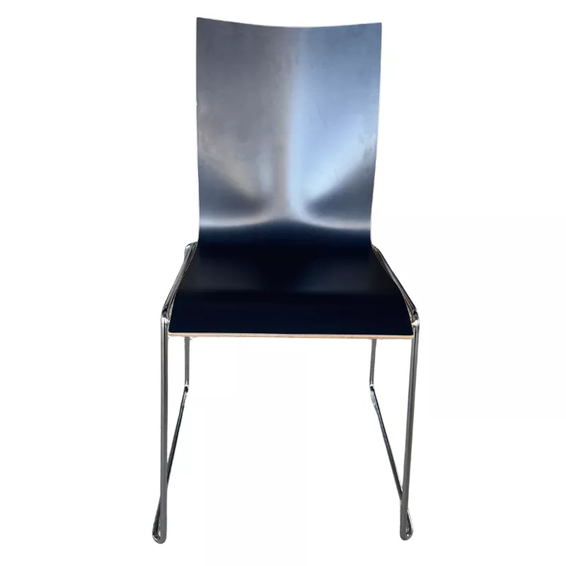 CHAIRIK│Chaise d'accueil/collectivité designer ERIK MAGNUSSEN│Gris anthracite