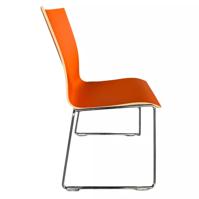 CHAIRIK│Chaise d'accueil/collectivité designer ERIK MAGNUSSEN│Orange