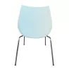 KARTELL│Chaise d'accueil/collectivité modèle MAUI designer Vico Magistretti│bleu clair
