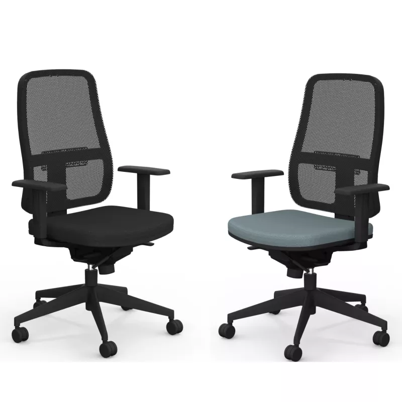 PAUL | Fauteuil de travail résille| Synchrone ergonomique-accoudoirs 1D