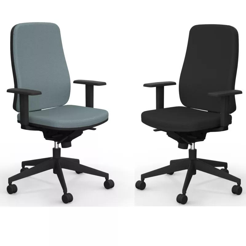 PAUL | Fauteuil de travail tissu| Synchrone ergonomique-accoudoirs 1D