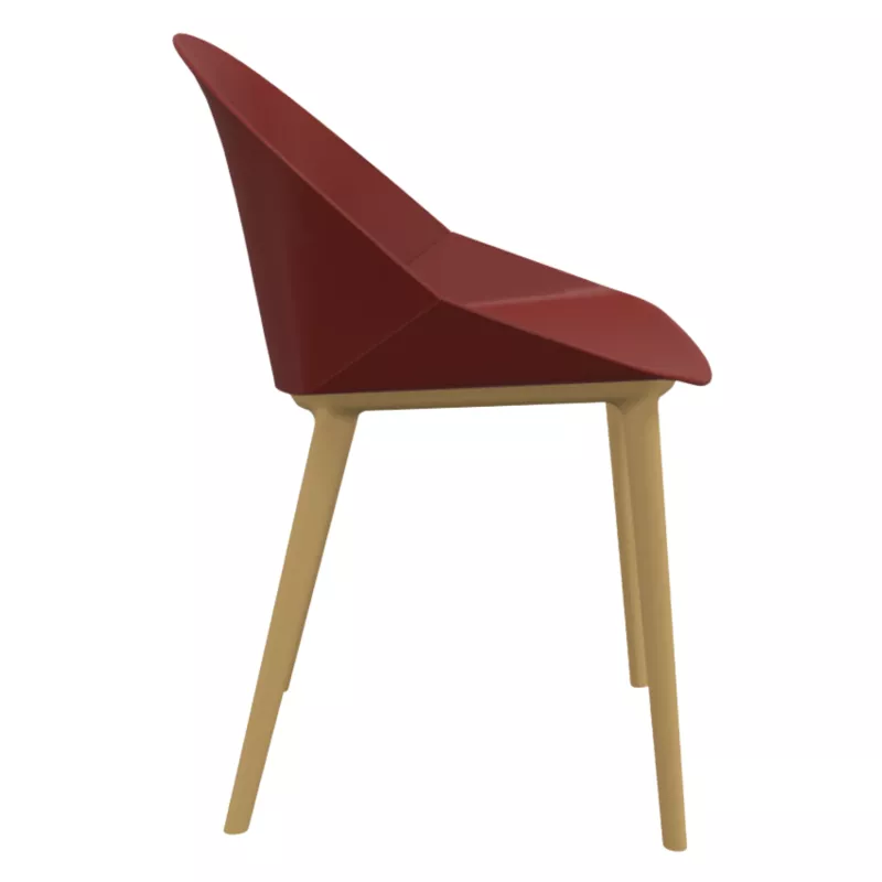 LOLA│Chaise Monocoque│4 pieds bois fibré│Coloris à choix