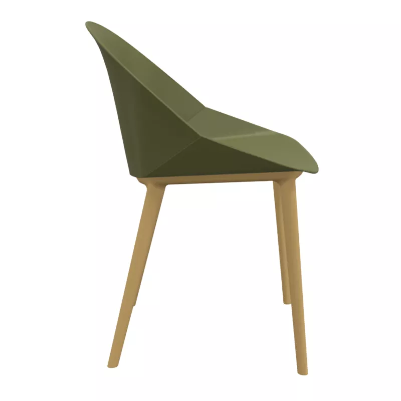 LOLA│Chaise Monocoque│4 pieds bois fibré│Coloris à choix
