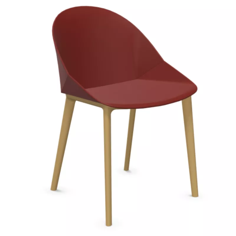 LOLA│Chaise Monocoque│4 pieds bois fibré│Coloris à choix