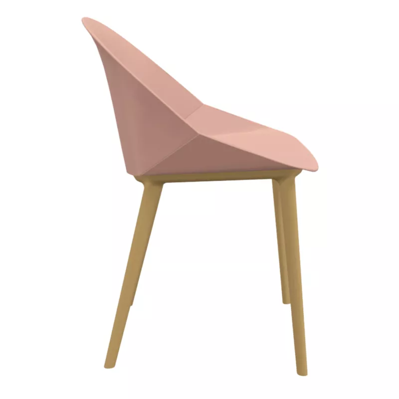 LOLA│Chaise Monocoque│4 pieds bois fibré│Coloris à choix